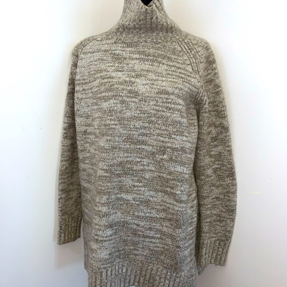 Zara Turtleneck Knit Sweater with Side Slits - Picture 4 of 10